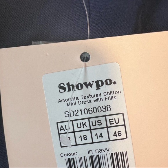 Showpo. Blue Amoretta Chiffon Mini Dress Long Sleeves Showpo - Picture 10 of 10